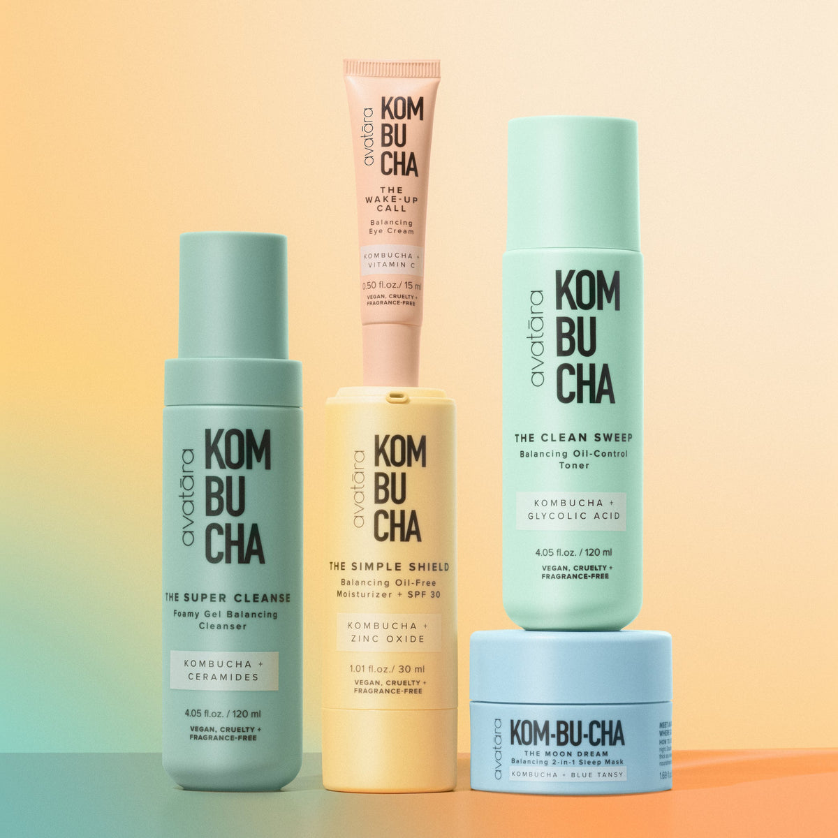Avatara Kombucha skincare routine kit