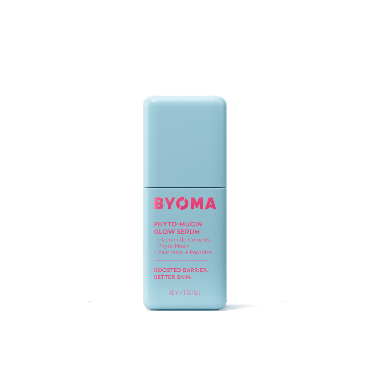 BYOMA Phyto-Mucin Glow Serum, botella azul
