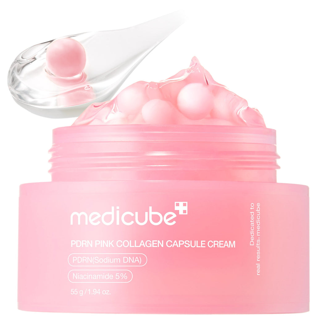 Medicube PDRN Pink Collagen Capsule Cream, envase rosa