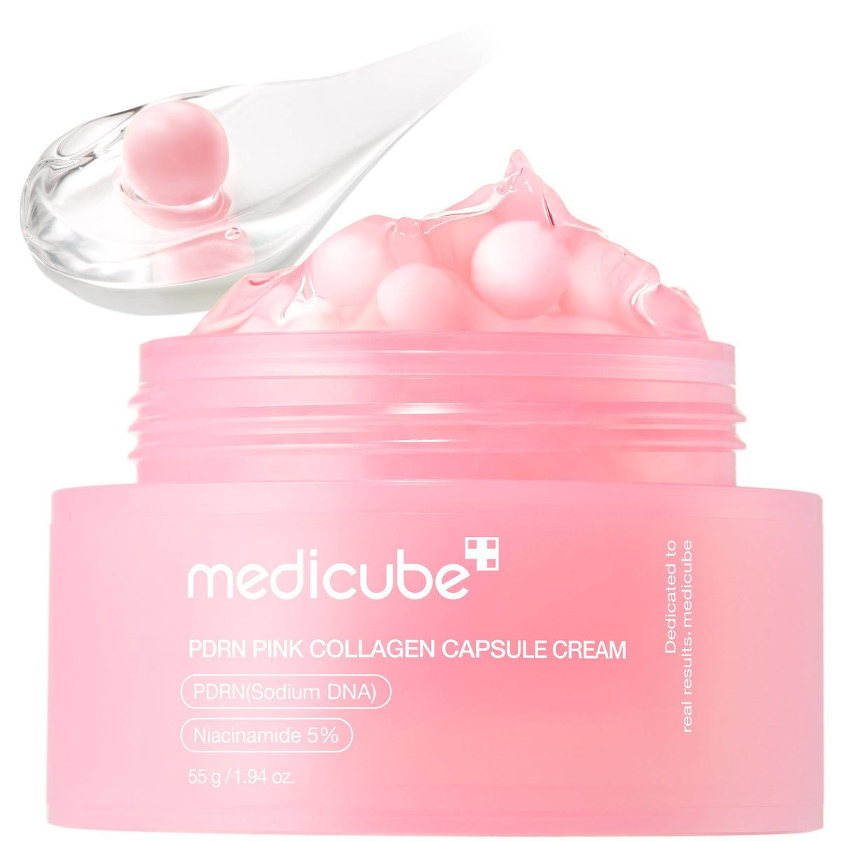 Medicube PDRN Pink Collagen Capsule Cream, envase rosa